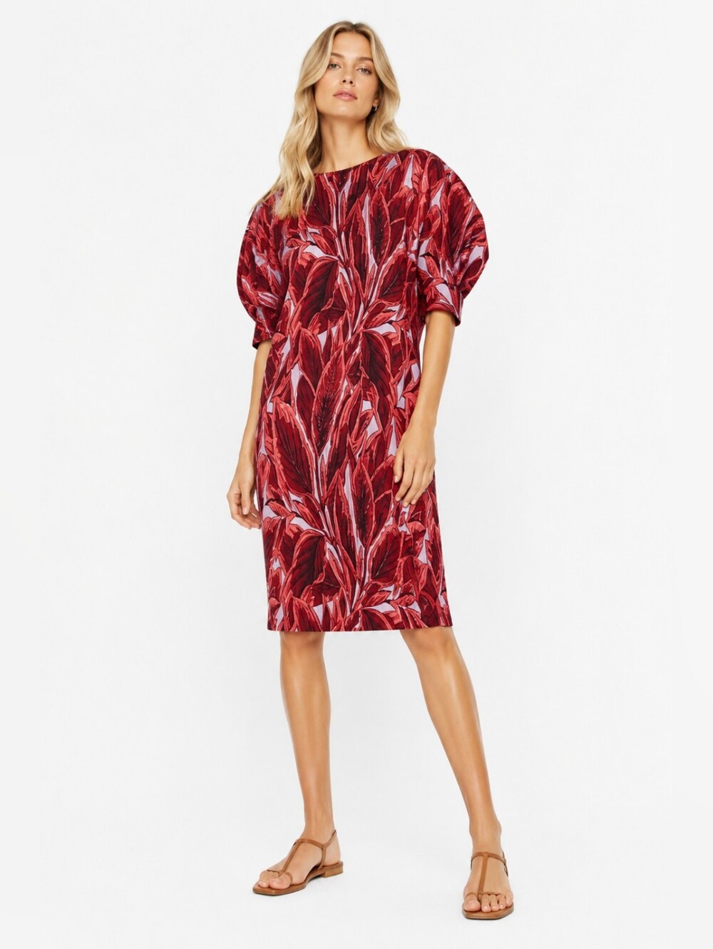 [LAST] NWT Zara S Puff Sleeve Jacquard Dress